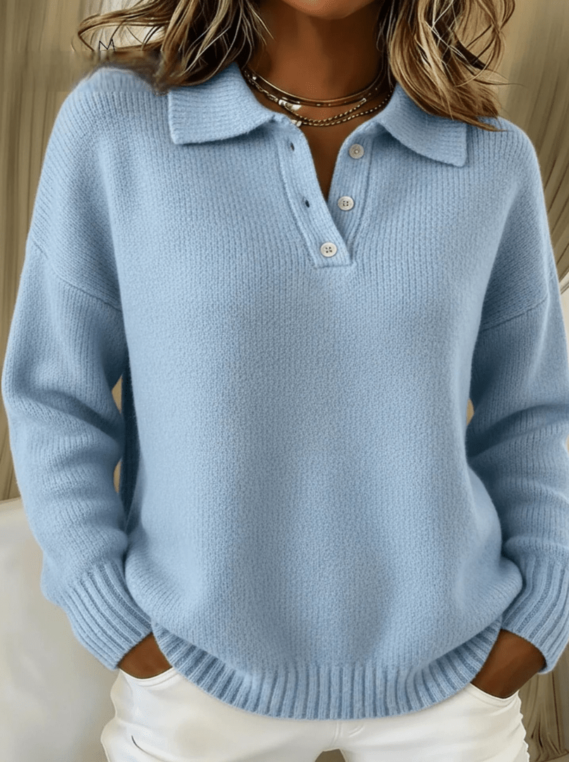 Olivia | Maglia Morbida con Colletto a Polo