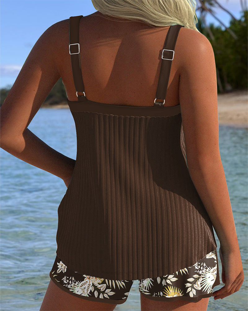 Solea | Tankini Corto a Righe