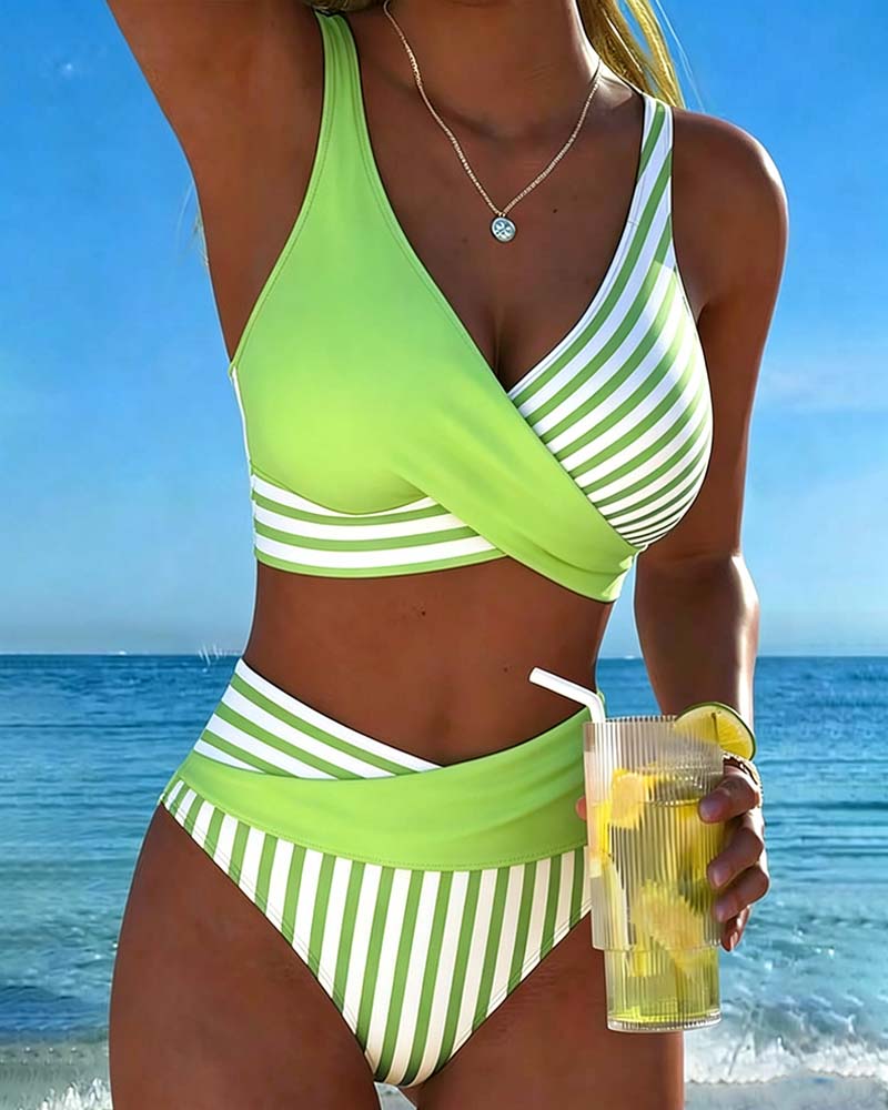 Giulia | Bikini a Righe Incrociate