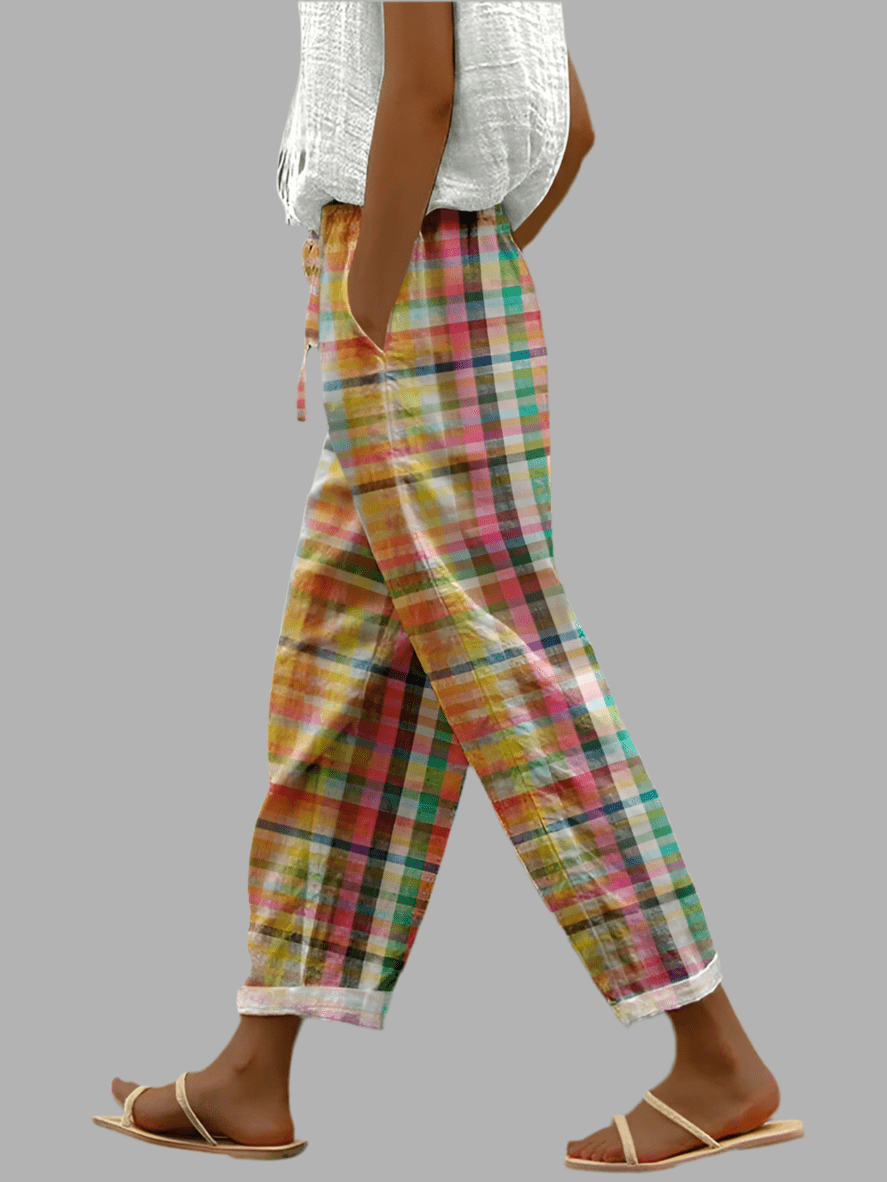 Noëlle | pantaloni a quadri retrò