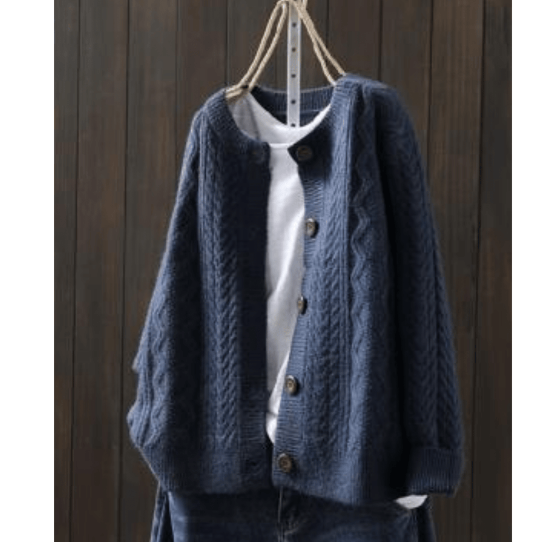 Marina | Cardigan in Maglia Intrecciata Morbida