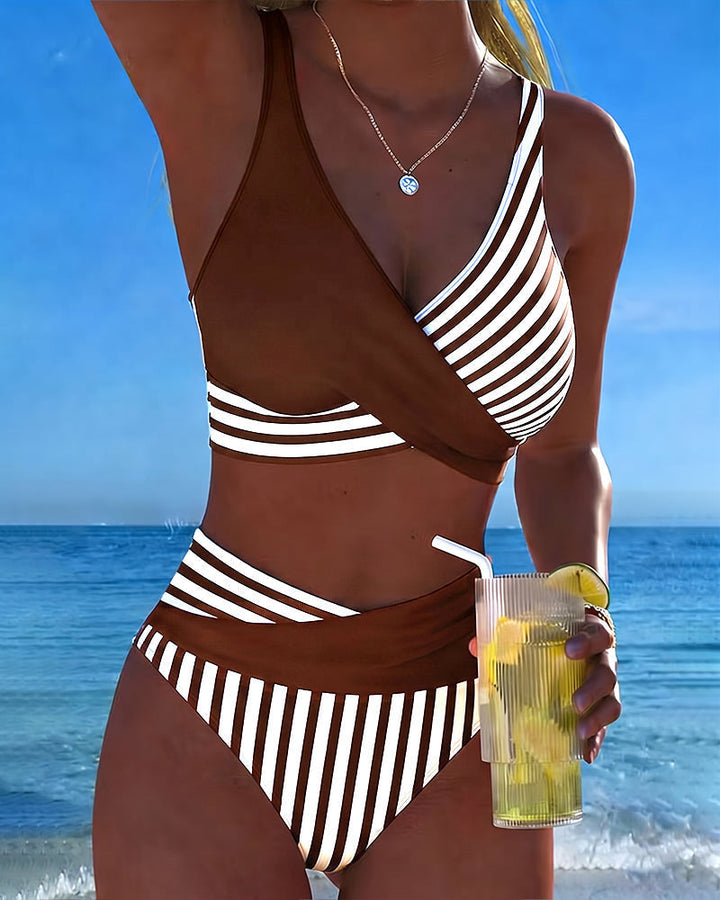 Giulia | Bikini a Righe Incrociate