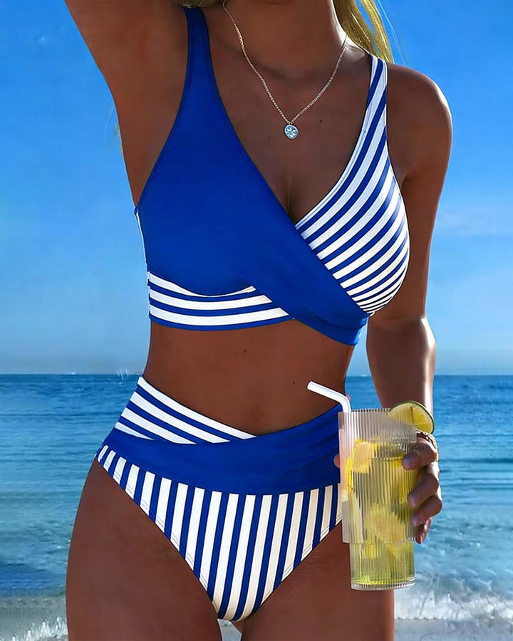 Giulia | Bikini a Righe Incrociate