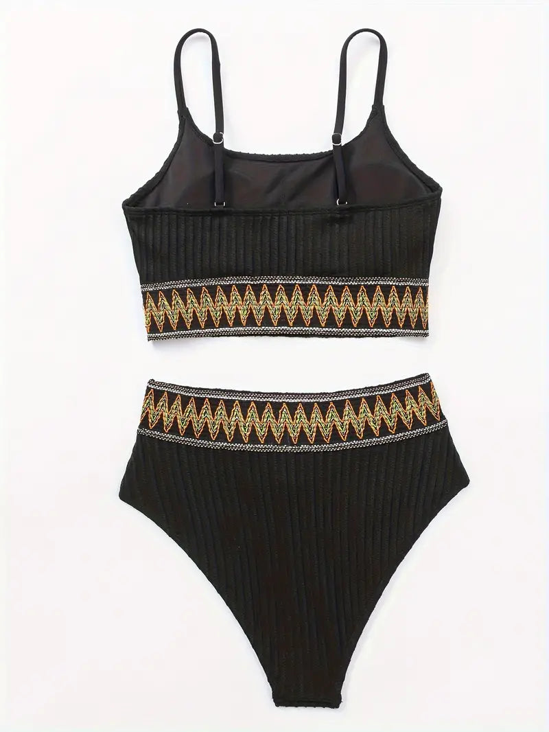 Bikini a Coste - Top e Slip a Vita Alta