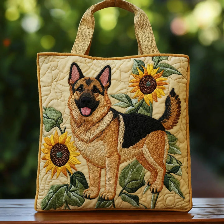 Borsa artigianale - Pastore Tedesco Floreale