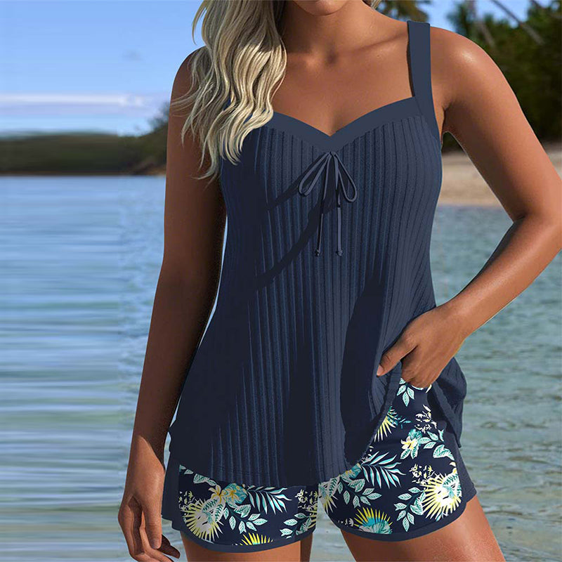 Solea | Tankini Corto a Righe