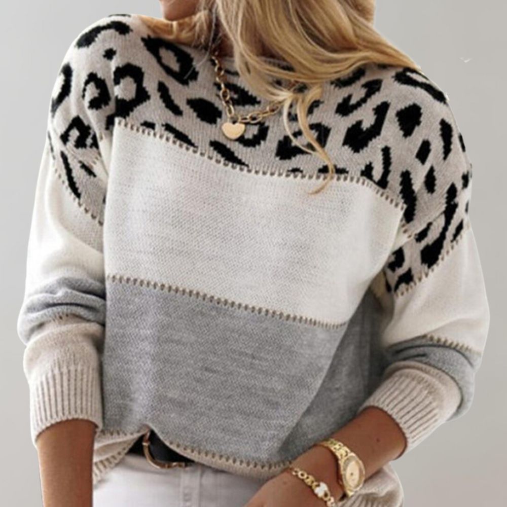 Charlene – Maglione Casual a Fantasia Leopardo