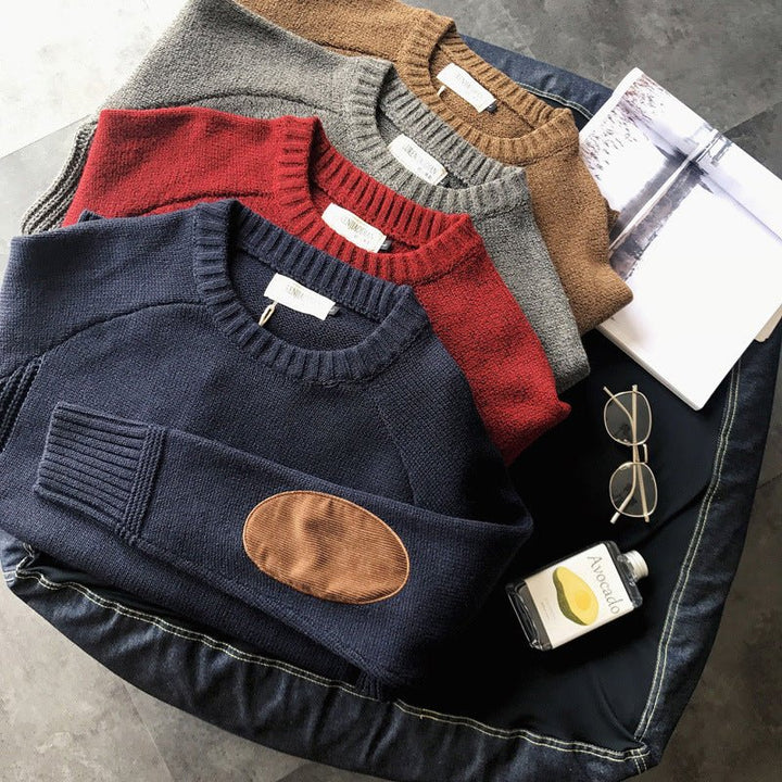 Henry | Maglione in Lana con Toppe sui Gomiti