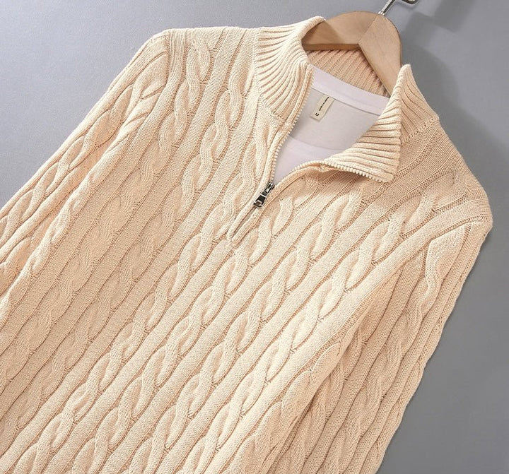 Anthony | Pullover torciglione mezza zip