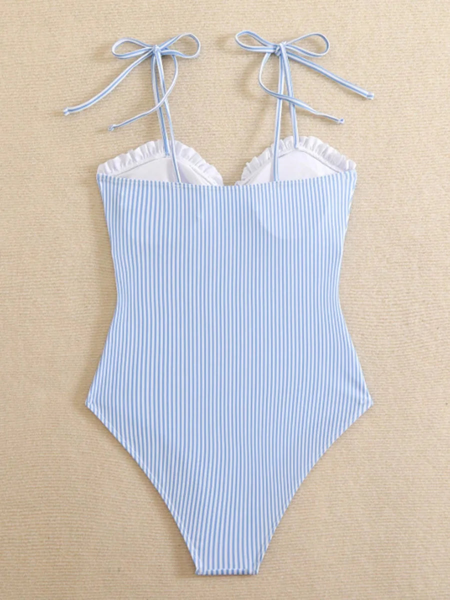 Elena | Costume Intero Modellante a Righe