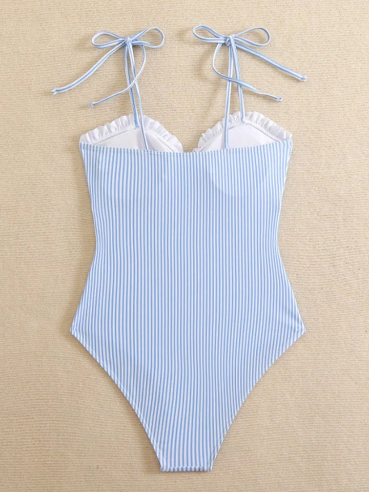Elena | Costume Intero Modellante a Righe