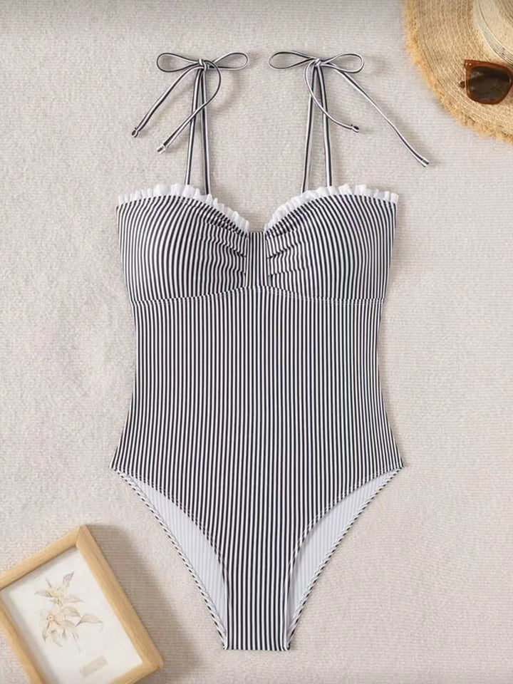Elena | Costume Intero Modellante a Righe