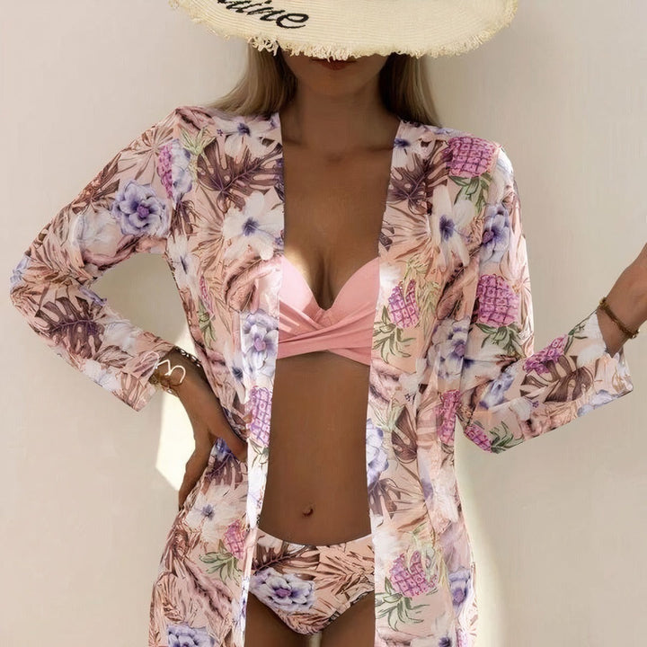 Bikini Floreale 3 in 1 - Top Slip e Camicia