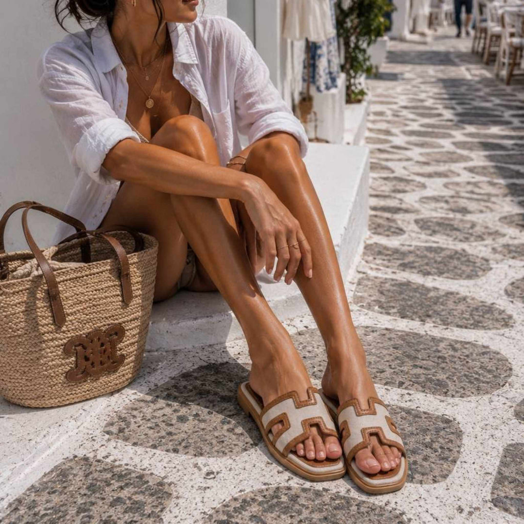 Ciabattina Mod H Beige Mocha
