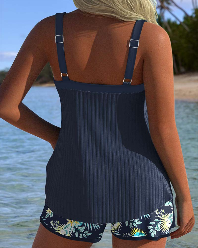 Solea | Tankini Corto a Righe