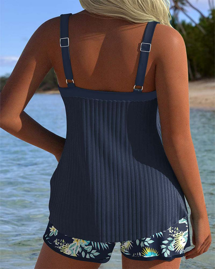 Solea | Tankini Corto a Righe