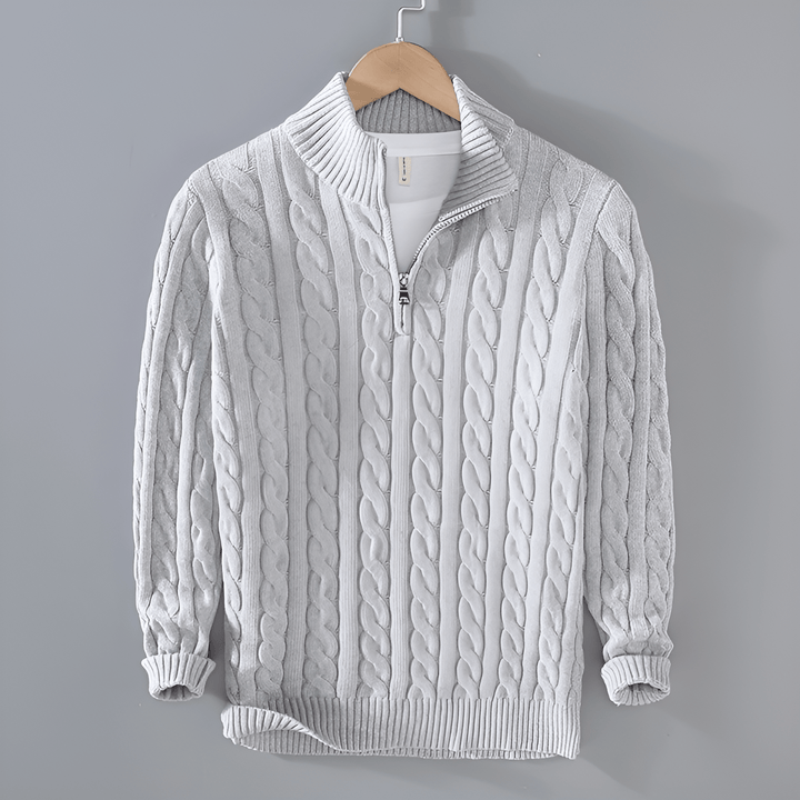 Anthony | Pullover torciglione mezza zip