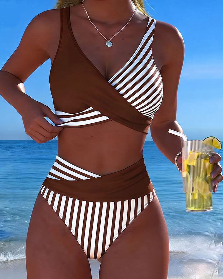 Giulia | Bikini a Righe Incrociate