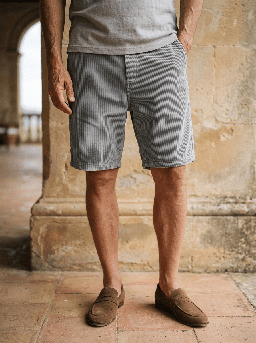 Matteo | Pantaloncini estivi di lusso in velluto a coste